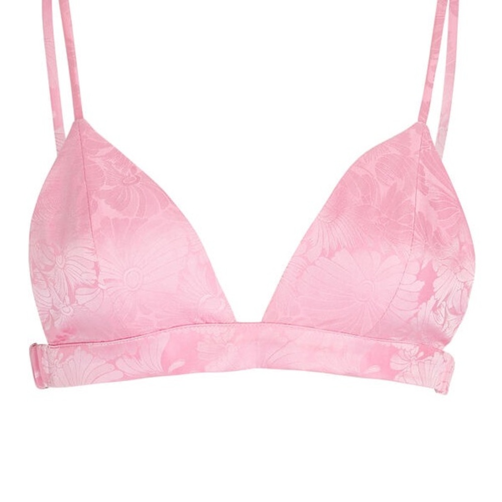 RONNY KOBO Pink Floral Triangle Top